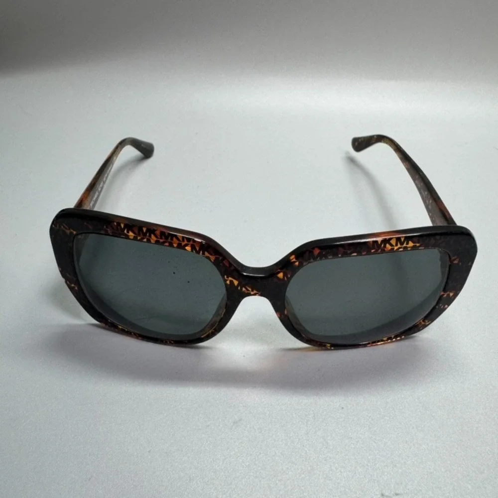 Michael Kors Oversized MK Logo Print Brown Sunglasses MK 2140F Manhasset 37778G